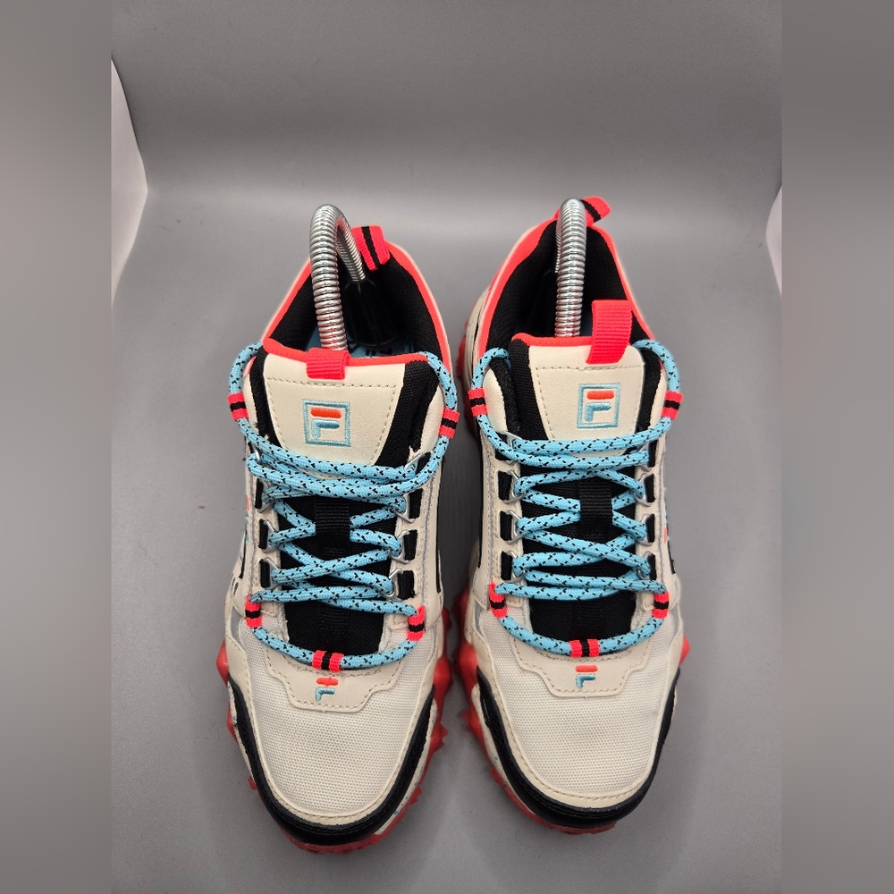 Fila Trail Running Sneakers Women’s Size 7 White Black Red Blue Outdoor Shoes - Picture 3 of 9